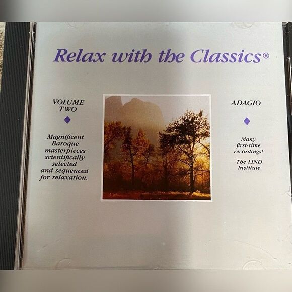 Vintage Relax With The Classics CD Vol 2 Adagio Baroque LIND Institute 1989 Musi - Picture 1 of 3